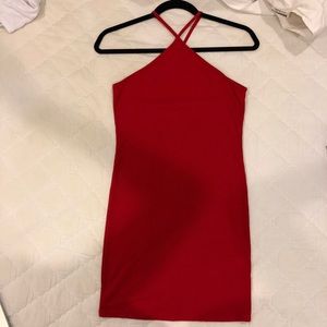 Cross neck bodycon